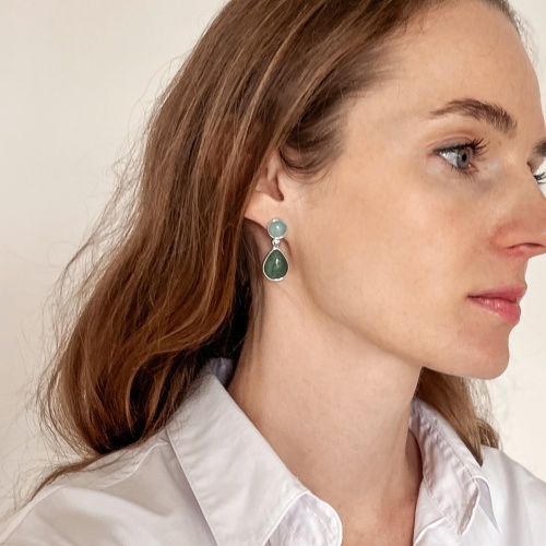 Серьги Possebon Azul, Q. Verde, A0738.20.17 S фото 4